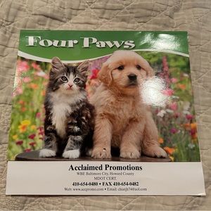 Four Paws 2021 Calendar- New